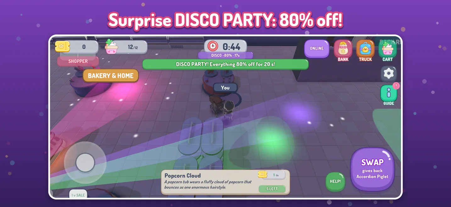 Surprise DISCO PARTY: 80% off!